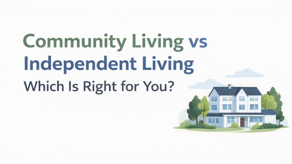 Community living vs independent living comparison